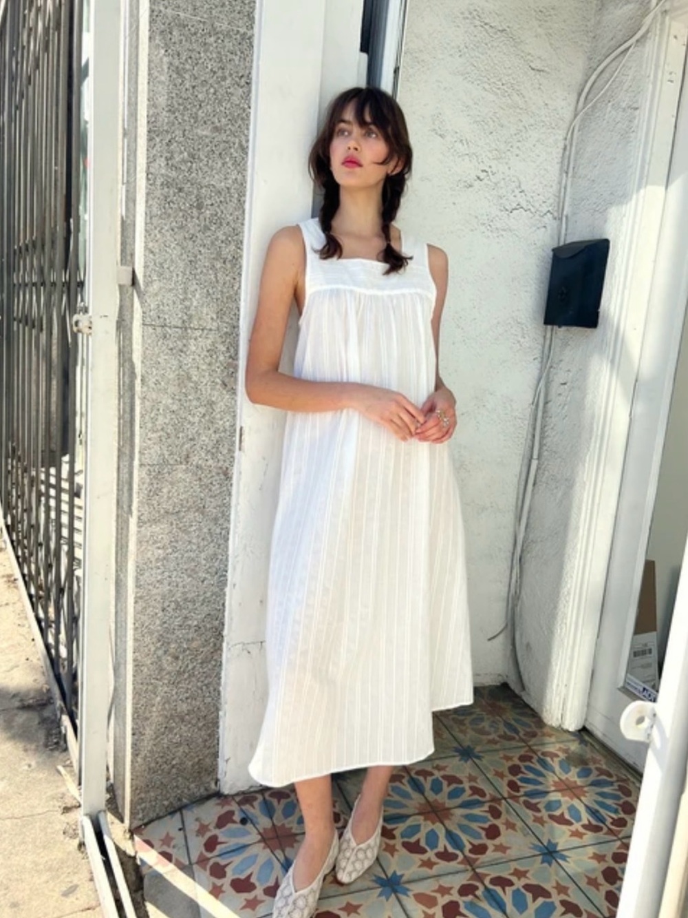 Lisa Says Gah Eyelet Dahlia Dress in White